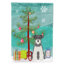 Load image into Gallery viewer, Merry Christmas Tree Miniature Schanuzer Salt and Pepper Flag Canvas House Size BB4179CHF