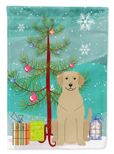 Load image into Gallery viewer, Merry Christmas Tree Yellow Labrador Flag Canvas House Size BB4180CHF
