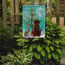 Load image into Gallery viewer, Merry Christmas Tree Chocolate Labrador Garden Flag - Outdoor Decorative Yard Flag BB4181GF