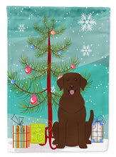 Load image into Gallery viewer, Merry Christmas Tree Chocolate Labrador Garden Flag - Outdoor Decorative Yard Flag BB4181GF