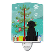 Load image into Gallery viewer, Merry Christmas Tree Black Labrador Ceramic Night Light BB4182CNL