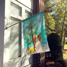 Load image into Gallery viewer, Merry Christmas Tree Cavalier Spaniel Flag Canvas House Size BB4183CHF