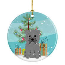 Load image into Gallery viewer, Merry Christmas Tree Glen of Imal Grey Ornament - Round Ceramic Ornament – Artist-Designed Keepsake Decoration BB4184CO1