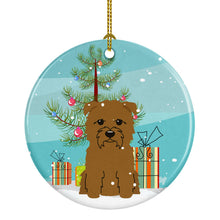 Load image into Gallery viewer, Merry Christmas Tree Glen of Imal Tan Ornament - Round Ceramic Ornament – Artist-Designed Keepsake Decoration BB4185CO1