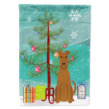 Load image into Gallery viewer, Merry Christmas Tree Irish Terrier Flag Canvas House Size BB4187CHF