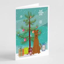 Load image into Gallery viewer, Merry Christmas Tree Irish Terrier Greeting Cards Pack of 8
