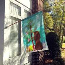 Load image into Gallery viewer, Merry Christmas Tree Irish Water Spaniel Flag Canvas House Size BB4188CHF