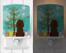 Load image into Gallery viewer, Merry Christmas Tree Irish Water Spaniel Ceramic Night Light BB4188CNL