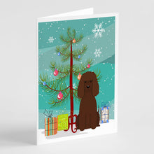 Load image into Gallery viewer, Merry Christmas Tree Irish Water Spaniel Greeting Cards Pack of 8