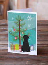 Load image into Gallery viewer, Merry Christmas Tree Giant Schnauzer Greeting Cards Pack of 8