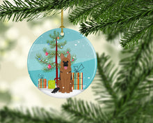 Load image into Gallery viewer, Merry Christmas Tree German Shepherd Ornament - Round Ceramic Ornament – Artist-Designed Keepsake Decoration BB4192CO1