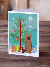 Load image into Gallery viewer, Merry Christmas Tree German Shepherd Greeting Cards Pack of 8