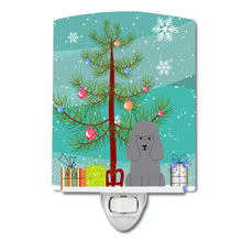 Load image into Gallery viewer, Merry Christmas Tree Poodle Silver Ceramic Night Light BB4193CNL