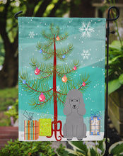 Load image into Gallery viewer, Merry Christmas Tree Poodle Silver Garden Flag - Outdoor Decorative Yard Flag BB4193GF
