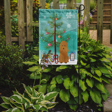 Load image into Gallery viewer, Merry Christmas Tree Poodle Tan Garden Flag - Outdoor Decorative Yard Flag BB4194GF