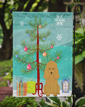 Load image into Gallery viewer, Merry Christmas Tree Poodle Tan Garden Flag - Outdoor Decorative Yard Flag BB4194GF