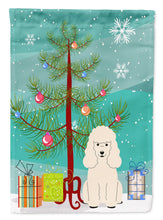 Load image into Gallery viewer, Merry Christmas Tree Poodle White Garden Flag - Outdoor Decorative Yard Flag BB4195GF