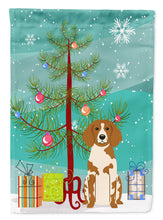 Load image into Gallery viewer, Merry Christmas Tree Brittany Spaniel Garden Flag - Outdoor Decorative Yard Flag BB4197GF