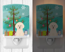 Load image into Gallery viewer, Merry Christmas Tree Bichon Frise Ceramic Night Light BB4200CNL