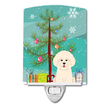 Load image into Gallery viewer, Merry Christmas Tree Bichon Frise Ceramic Night Light BB4200CNL