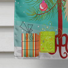 Load image into Gallery viewer, Merry Christmas Tree Papillon Sable White Flag Canvas House Size BB4202CHF