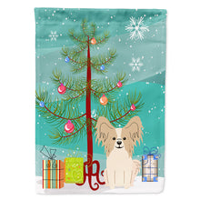 Load image into Gallery viewer, Merry Christmas Tree Papillon Sable White Flag Canvas House Size BB4202CHF