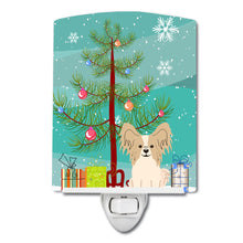Load image into Gallery viewer, Merry Christmas Tree Papillon Sable White Ceramic Night Light BB4202CNL