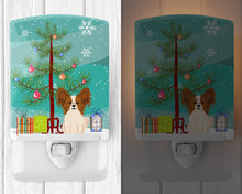 Load image into Gallery viewer, Merry Christmas Tree Papillon Red White Ceramic Night Light BB4203CNL