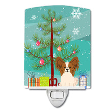 Load image into Gallery viewer, Merry Christmas Tree Papillon Red White Ceramic Night Light BB4203CNL