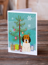 Load image into Gallery viewer, Merry Christmas Tree Petit Basset Griffon Veenden Greeting Cards Pack of 8