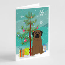 Load image into Gallery viewer, Merry Christmas Tree Bullmastiff Greeting Cards Pack of 8
