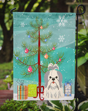 Load image into Gallery viewer, Merry Christmas Tree Shih Tzu Silver White Garden Flag - Outdoor Decorative Yard Flag BB4210GF