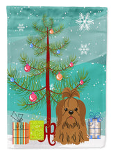 Load image into Gallery viewer, Merry Christmas Tree Shih Tzu Silver Chocolate Garden Flag - Outdoor Decorative Yard Flag BB4211GF
