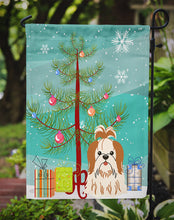 Load image into Gallery viewer, Merry Christmas Tree Shih Tzu Red White Garden Flag - Outdoor Decorative Yard Flag BB4212GF