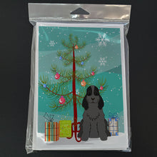 Load image into Gallery viewer, Merry Christmas Tree Cocker Spaniel Black Greeting Cards Pack of 8