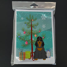 Load image into Gallery viewer, Merry Christmas Tree Cocker Spaniel Black Tan Greeting Cards Pack of 8