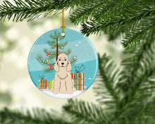 Load image into Gallery viewer, Merry Christmas Tree Cocker Spaniel Buff Ornament - Round Ceramic Ornament – Artist-Designed Keepsake Decoration BB4219CO1