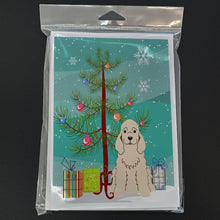 Load image into Gallery viewer, Merry Christmas Tree Cocker Spaniel Buff Greeting Cards Pack of 8