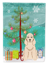 Load image into Gallery viewer, Merry Christmas Tree Cocker Spaniel Buff Garden Flag - Outdoor Decorative Yard Flag BB4219GF