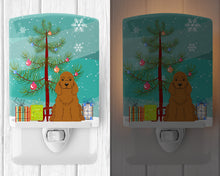 Load image into Gallery viewer, Merry Christmas Tree Cocker Spaniel Red Ceramic Night Light BB4220CNL