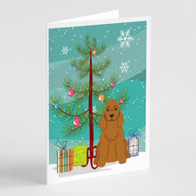 Load image into Gallery viewer, Merry Christmas Tree Cocker Spaniel Red Greeting Cards Pack of 8