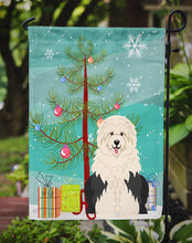 Load image into Gallery viewer, Merry Christmas Tree Old English Sheepdog Garden Flag - Outdoor Decorative Yard Flag BB4221GF