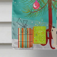 Load image into Gallery viewer, Merry Christmas Tree Dalmatian Flag Canvas House Size BB4222CHF