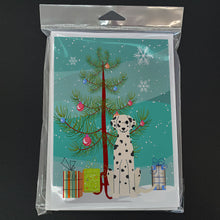 Load image into Gallery viewer, Merry Christmas Tree Dalmatian Greeting Cards Pack of 8