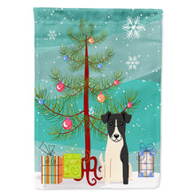 Load image into Gallery viewer, Merry Christmas Tree Smooth Fox Terrier Flag Canvas House Size BB4223CHF