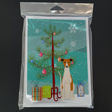 Load image into Gallery viewer, Merry Christmas Tree Whippet Greeting Cards Pack of 8