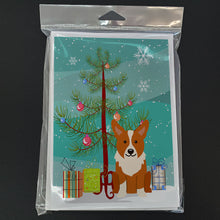 Load image into Gallery viewer, Merry Christmas Tree Corgi Greeting Cards Pack of 8