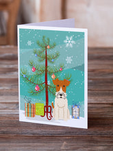 Load image into Gallery viewer, Merry Christmas Tree Wire Fox Terrier Greeting Cards Pack of 8