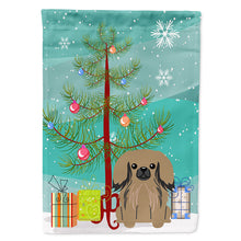 Load image into Gallery viewer, Merry Christmas Tree Pekingnese Tan Flag Canvas House Size BB4227CHF