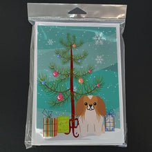 Load image into Gallery viewer, Merry Christmas Tree Pekingese Red White Greeting Cards Pack of 8